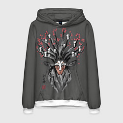 Толстовка-худи мужская Princess Mononoke, цвет: 3D-белый