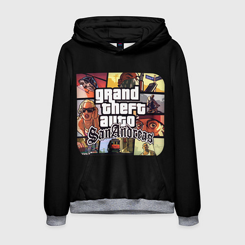 Мужская толстовка GTA SA / 3D-Меланж – фото 1
