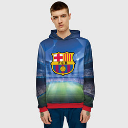 Толстовка-худи мужская FC Barcelona, цвет: 3D-красный — фото 2