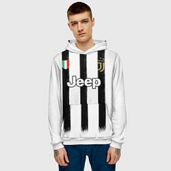 Толстовка-худи мужская Juventus home 20-21, цвет: 3D-белый — фото 2