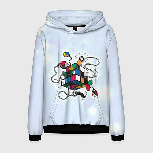 Мужская толстовка Кубик Рубика / 3D-Черный – фото 1