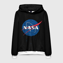 Толстовка-худи мужская NASA Краски, цвет: 3D-белый
