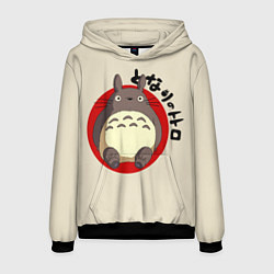 Толстовка-худи мужская Мой сосед Тоторо, цвет: 3D-черный