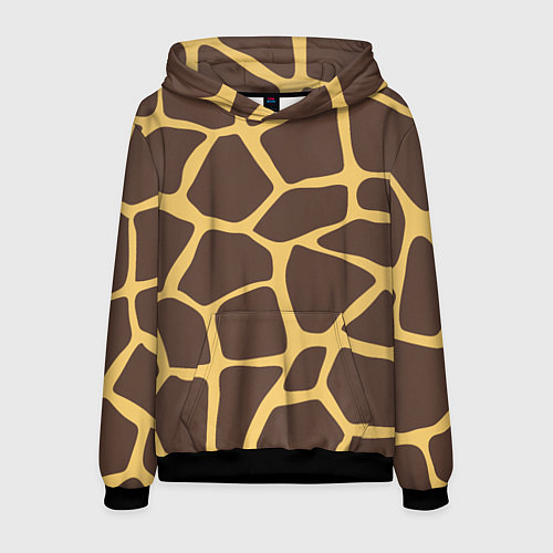 Мужская толстовка Окрас жирафа / 3D-Черный – фото 1