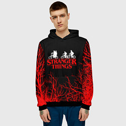 Толстовка-худи мужская STRANGER THINGS, цвет: 3D-черный — фото 2