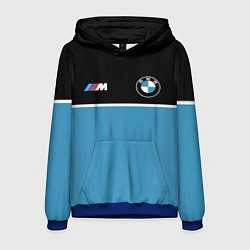 Толстовка-худи мужская BMW БМВ, цвет: 3D-синий