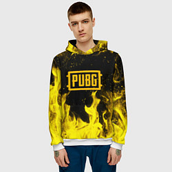 Толстовка-худи мужская PUBG, цвет: 3D-белый — фото 2