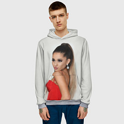 Толстовка-худи мужская Ariana Grande Ариана Гранде, цвет: 3D-меланж — фото 2