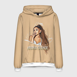 Толстовка-худи мужская Ariana Grande Ариана Гранде, цвет: 3D-белый