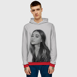 Толстовка-худи мужская Ariana Grande Ариана Гранде, цвет: 3D-красный — фото 2