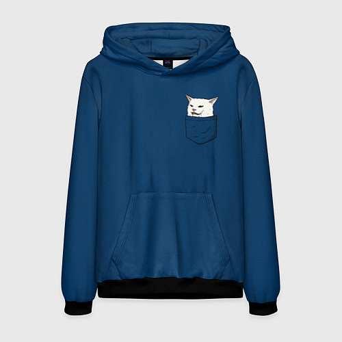 Мужская толстовка СМАДЖ В КАРМАНЕ / 3D-Черный – фото 1