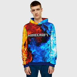 Толстовка-худи мужская MINECRAFT, цвет: 3D-синий — фото 2