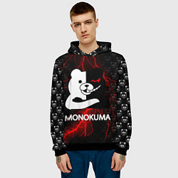 Толстовка-худи мужская MONOKUMA, цвет: 3D-черный — фото 2