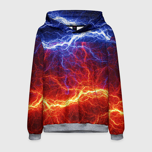 Мужская толстовка Лёд и огонь / 3D-Меланж – фото 1
