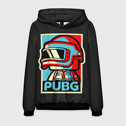 Толстовка-худи мужская PUBG, цвет: 3D-черный