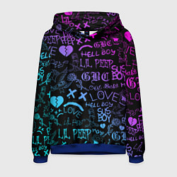Толстовка-худи мужская LIL PEEP LOGOBOMBING, цвет: 3D-синий