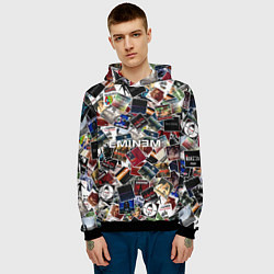 Толстовка-худи мужская Дискография EMINEM, цвет: 3D-черный — фото 2