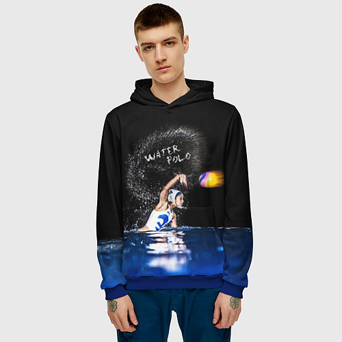 Мужская толстовка Water polo / 3D-Синий – фото 3