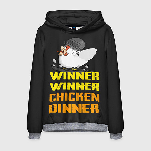 Мужская толстовка Winner Chicken Dinner / 3D-Меланж – фото 1