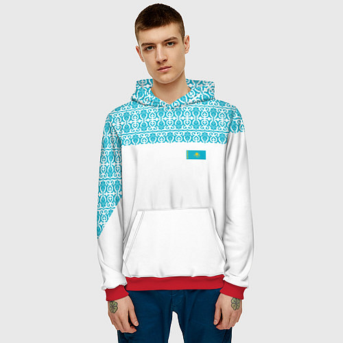 Мужская толстовка Казахстан Форма / 3D-Красный – фото 3