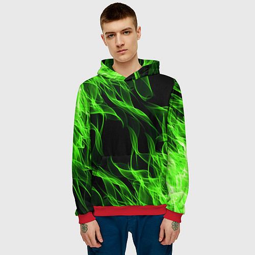 Мужская толстовка TOXIC FLAME / 3D-Красный – фото 3