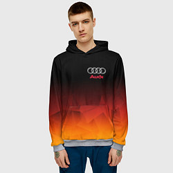 Толстовка-худи мужская AUDI, цвет: 3D-меланж — фото 2