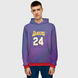Толстовка-худи мужская Los Angeles Lakers Kobe Brya, цвет: 3D-красный — фото 2