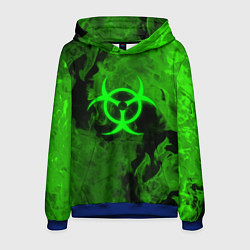 Толстовка-худи мужская BIOHAZARD, цвет: 3D-синий