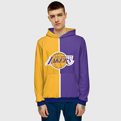 Толстовка-худи мужская LA LAKERS, цвет: 3D-синий — фото 2