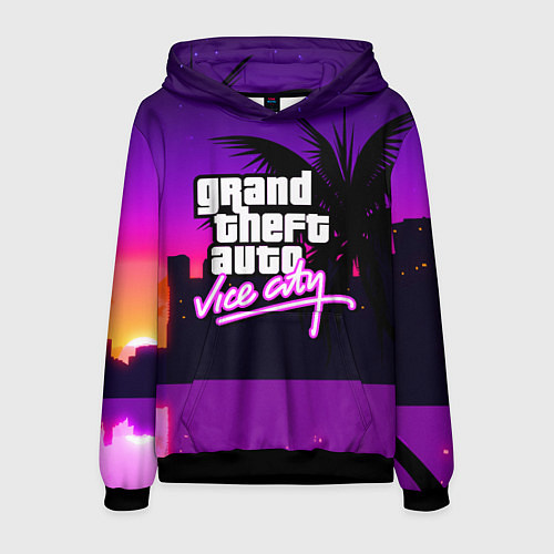 Мужская толстовка GTA:VICE CITY / 3D-Черный – фото 1
