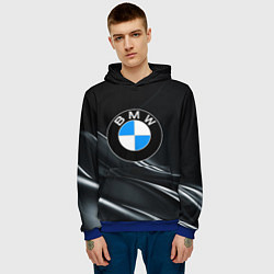 Толстовка-худи мужская BMW, цвет: 3D-синий — фото 2