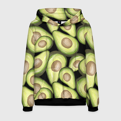 Мужская толстовка Avocado background / 3D-Черный – фото 1