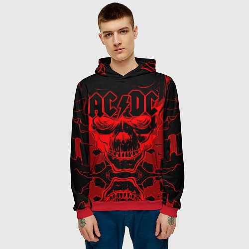 Мужская толстовка ACDC / 3D-Красный – фото 3