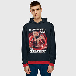 Толстовка-худи мужская Muhammad Ali, цвет: 3D-красный — фото 2