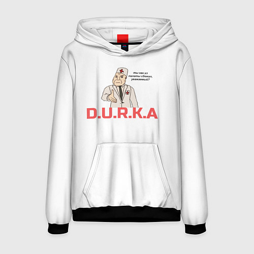 Мужская толстовка Дурка / 3D-Черный – фото 1