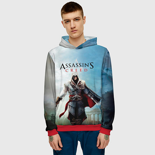 Мужская толстовка Assassins Creed / 3D-Красный – фото 3