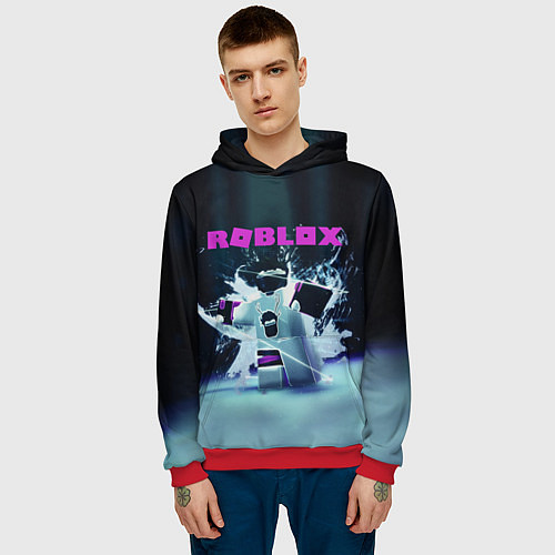 Мужская толстовка ROBLOX / 3D-Красный – фото 3