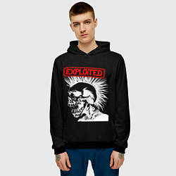 Толстовка-худи мужская The Exploited, цвет: 3D-черный — фото 2