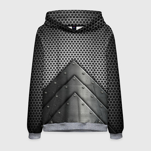 Мужская толстовка Броня металлическая / 3D-Меланж – фото 1