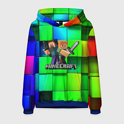 Толстовка-худи мужская MINECRAFT, цвет: 3D-синий