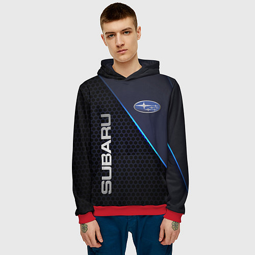 Мужская толстовка SUBARU / 3D-Красный – фото 3