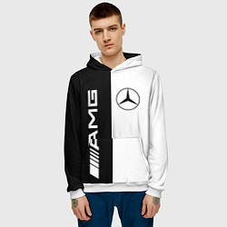 Толстовка-худи мужская MERCEDES AMG, цвет: 3D-белый — фото 2