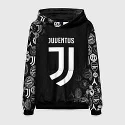 Толстовка-худи мужская JUVENTUS, цвет: 3D-черный