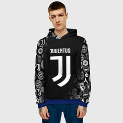 Толстовка-худи мужская JUVENTUS, цвет: 3D-синий — фото 2