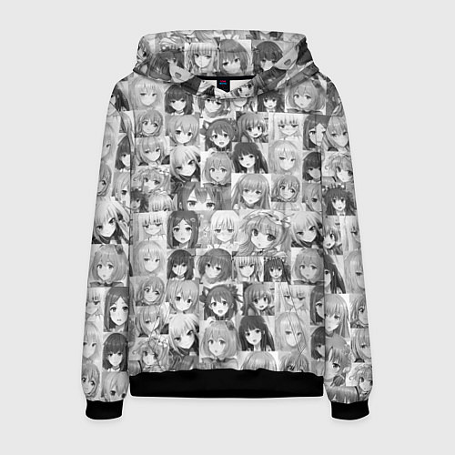 Мужская толстовка Аниме девушки / 3D-Черный – фото 1