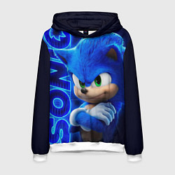 Толстовка-худи мужская SONIC, цвет: 3D-белый