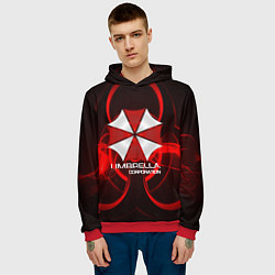 Толстовка-худи мужская Umbrella Corp, цвет: 3D-красный — фото 2