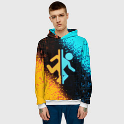 Толстовка-худи мужская PORTAL, цвет: 3D-белый — фото 2