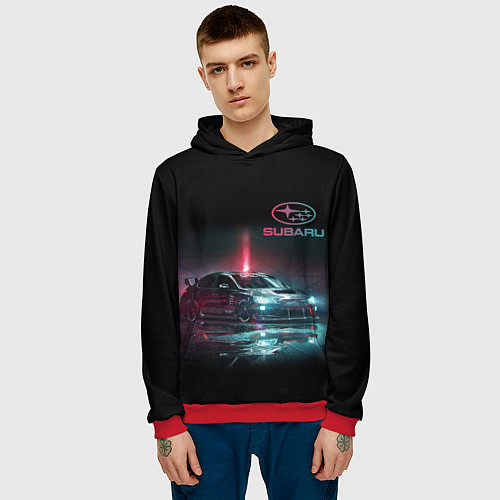 Мужская толстовка SUBARUСпина / 3D-Красный – фото 3