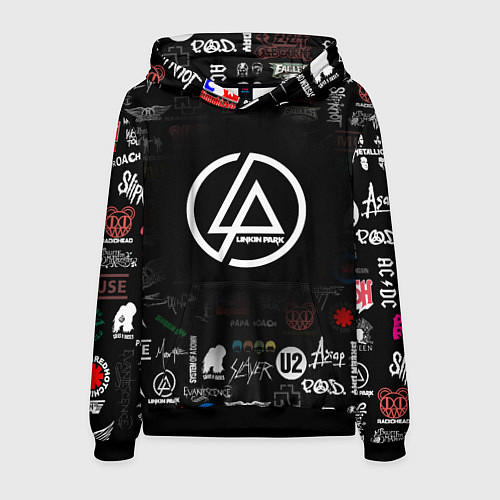 Мужская толстовка LINKIN PARK / 3D-Черный – фото 1